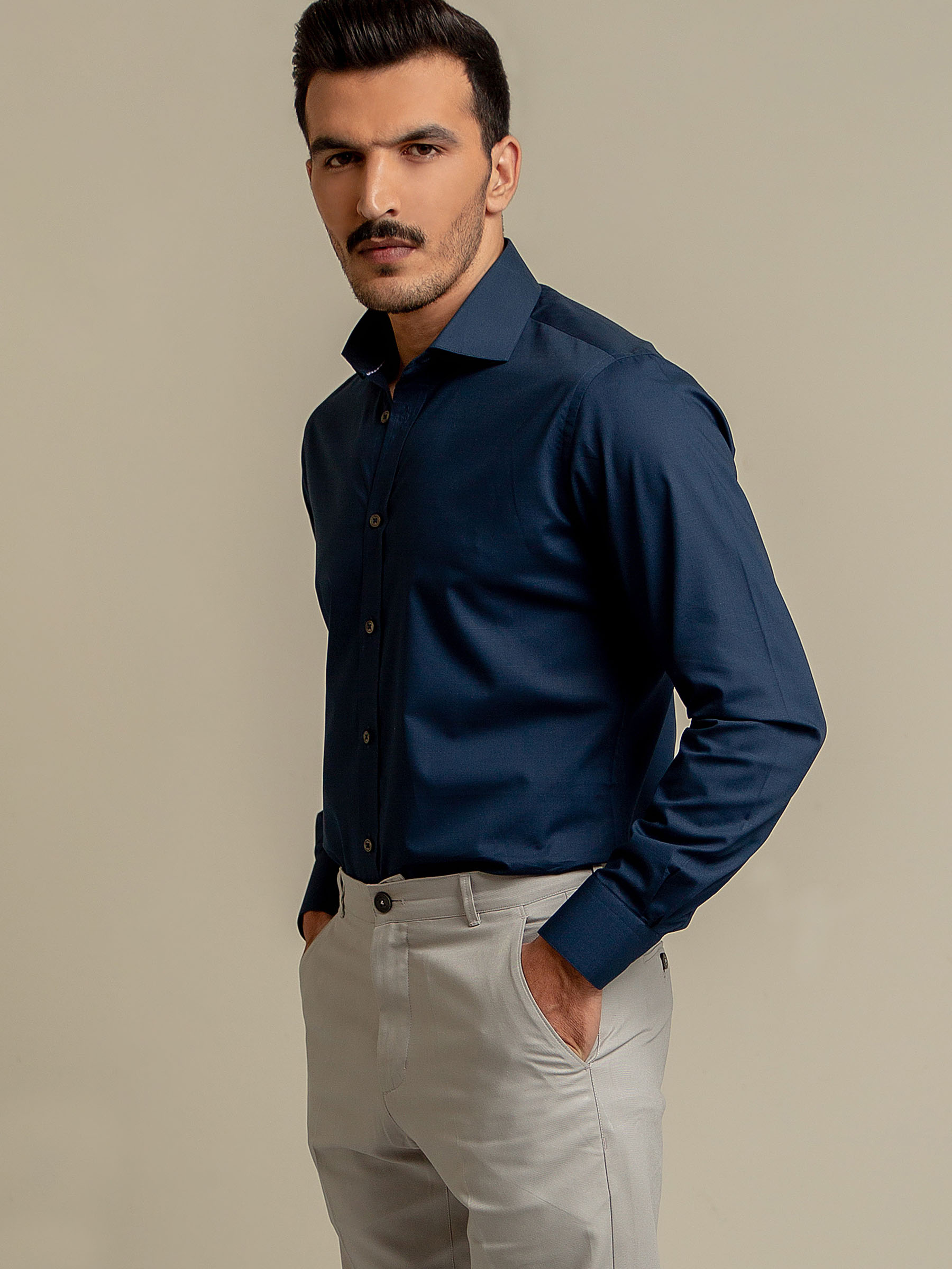 Navy Blue Super Fine Formal Shirt