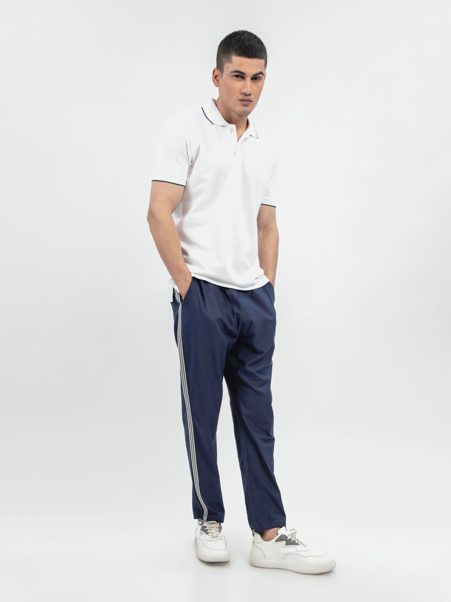 Navy Blue Super Soft Cotton Pajama With Detailing