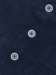 Navy Blue Velvet Formal Vest - Junior
