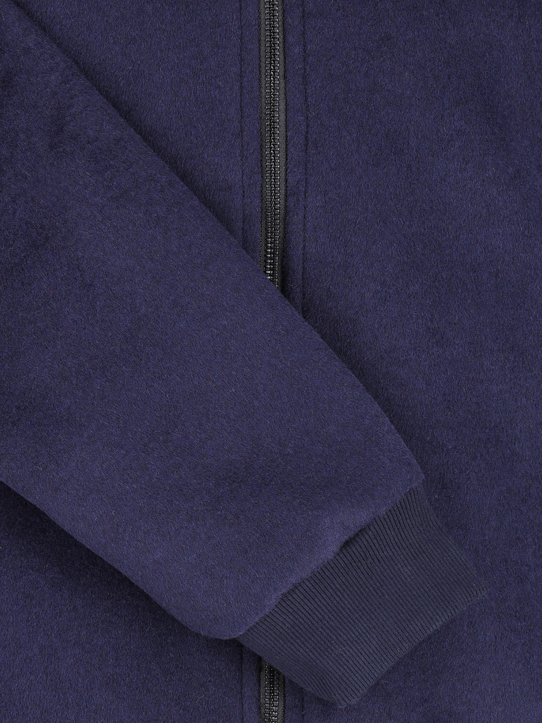 Navy Blue Wool Bomber Jacket - Limited Edition