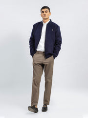 Navy Blue Wool Bomber Jacket - Limited Edition