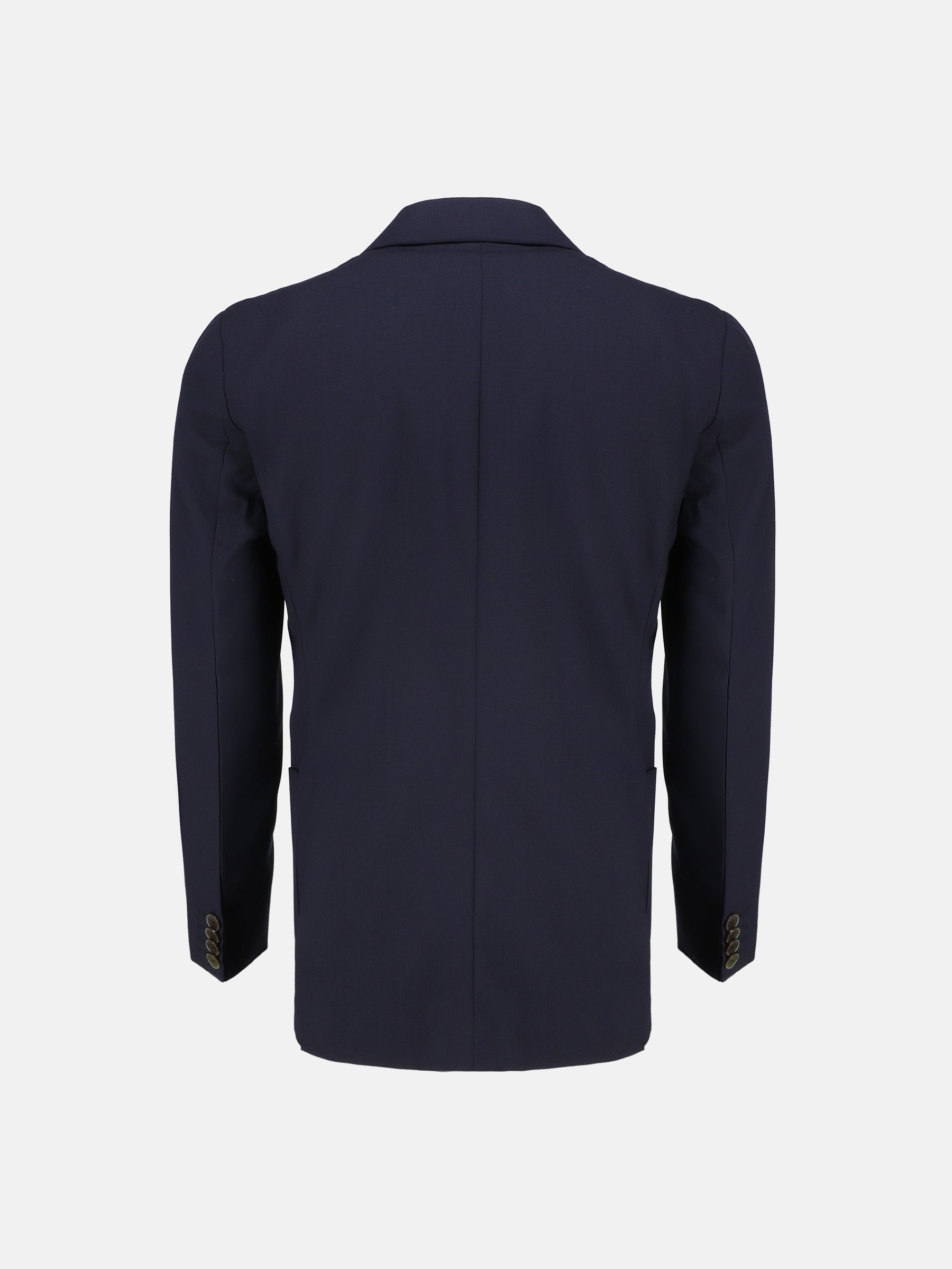 Navy Blue Wool Structured Formal Blazer