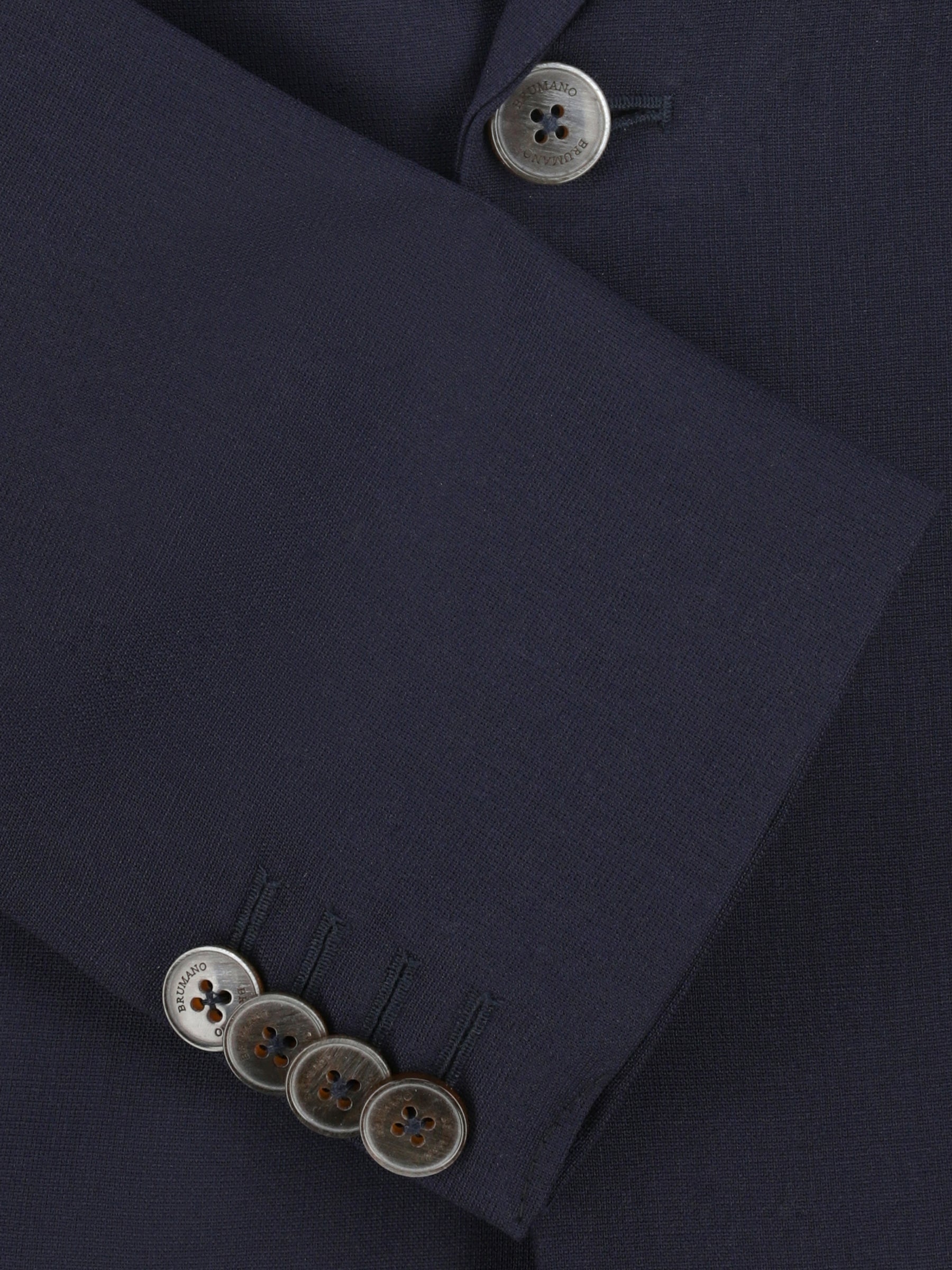 Navy Blue Wool Structured Formal Blazer