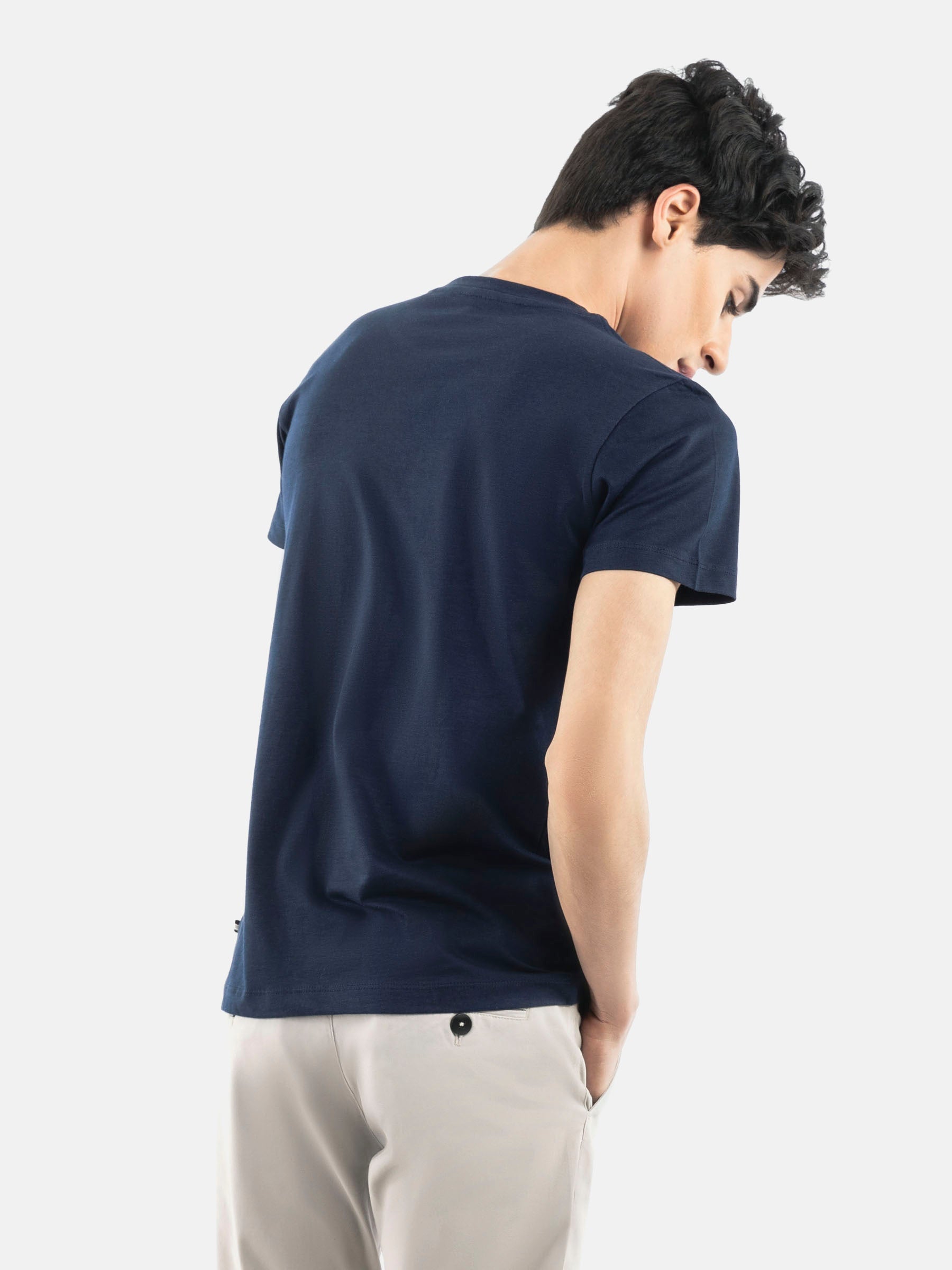 Navy Blue 'City Rhythm' Graphic Printed T-Shirt