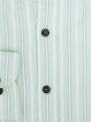 Light Green Striped Button Down Shirt