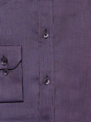 Navy Blue & Orange Dobby Structured Shirt