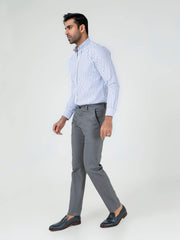 Navy blue & White Striped Button Down Shirt