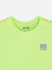 Neon Green Basic Crew Neck Casual T-Shirt