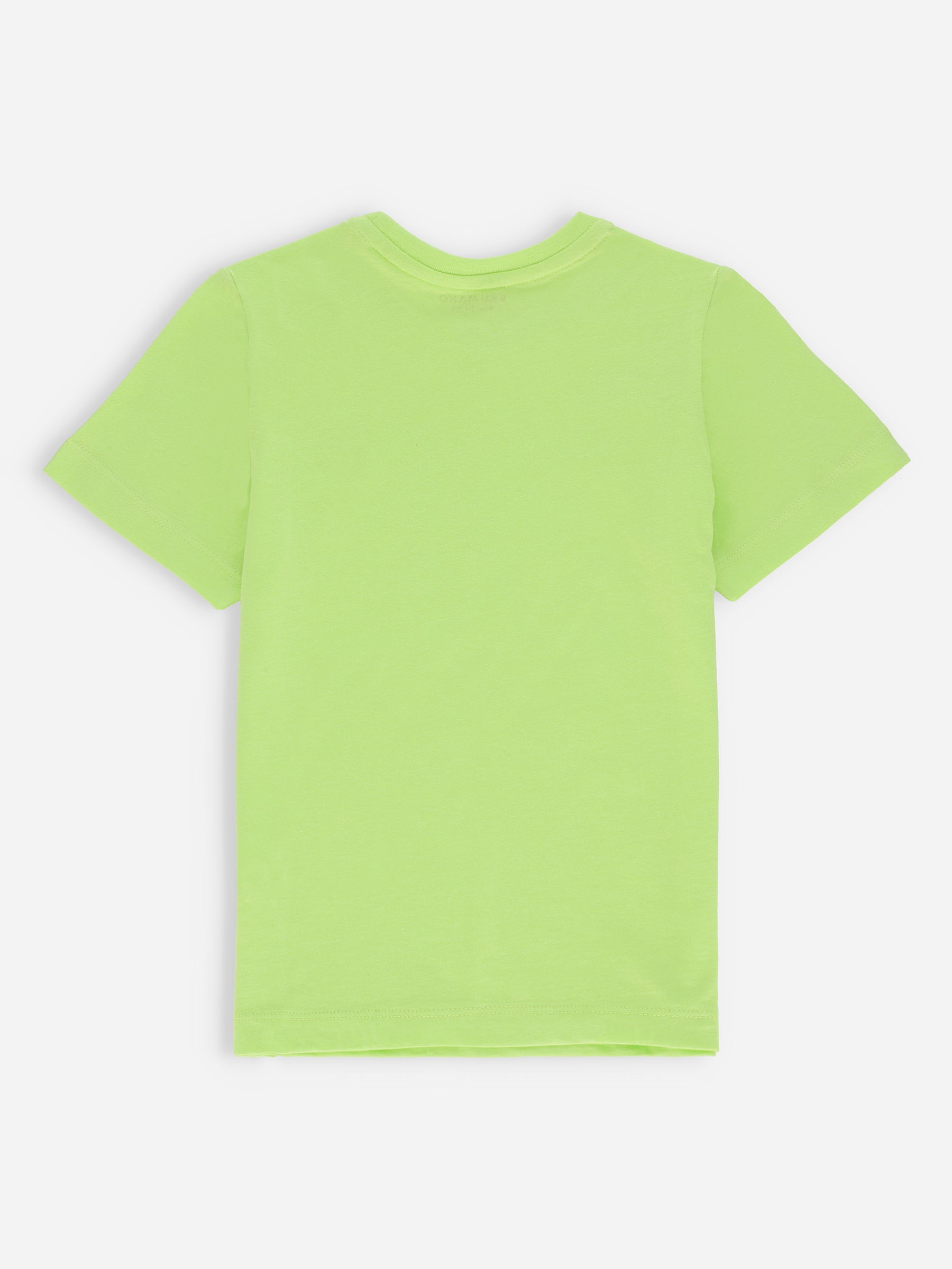 Neon Green Basic Crew Neck Casual T-Shirt
