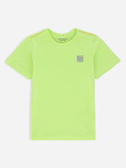 Neon Green Basic Crew Neck Casual T-Shirt