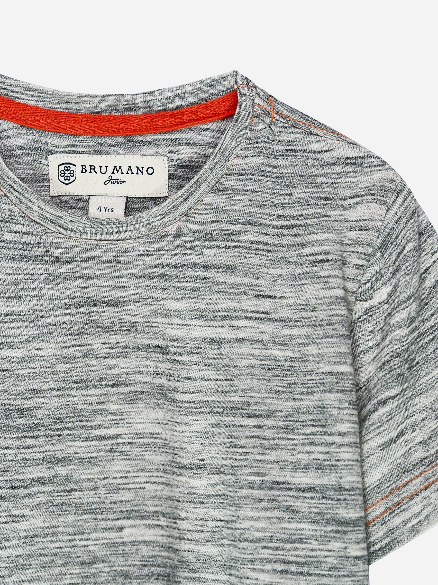 Off White Injected Short Sleeve Casual T-Shirt