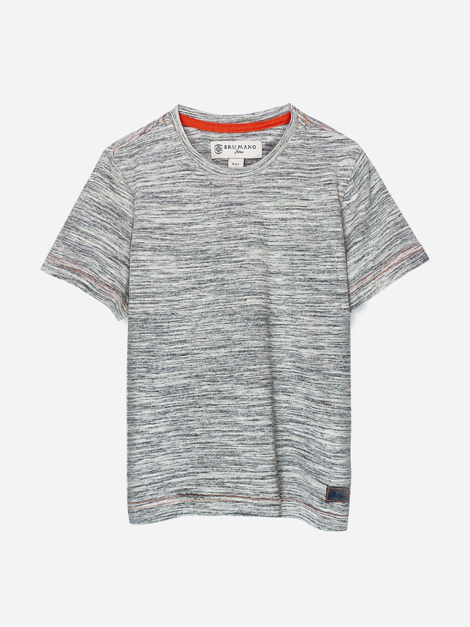 Off White Injected Short Sleeve Casual T-Shirt