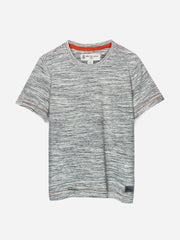 Off White Injected Short Sleeve Casual T-Shirt