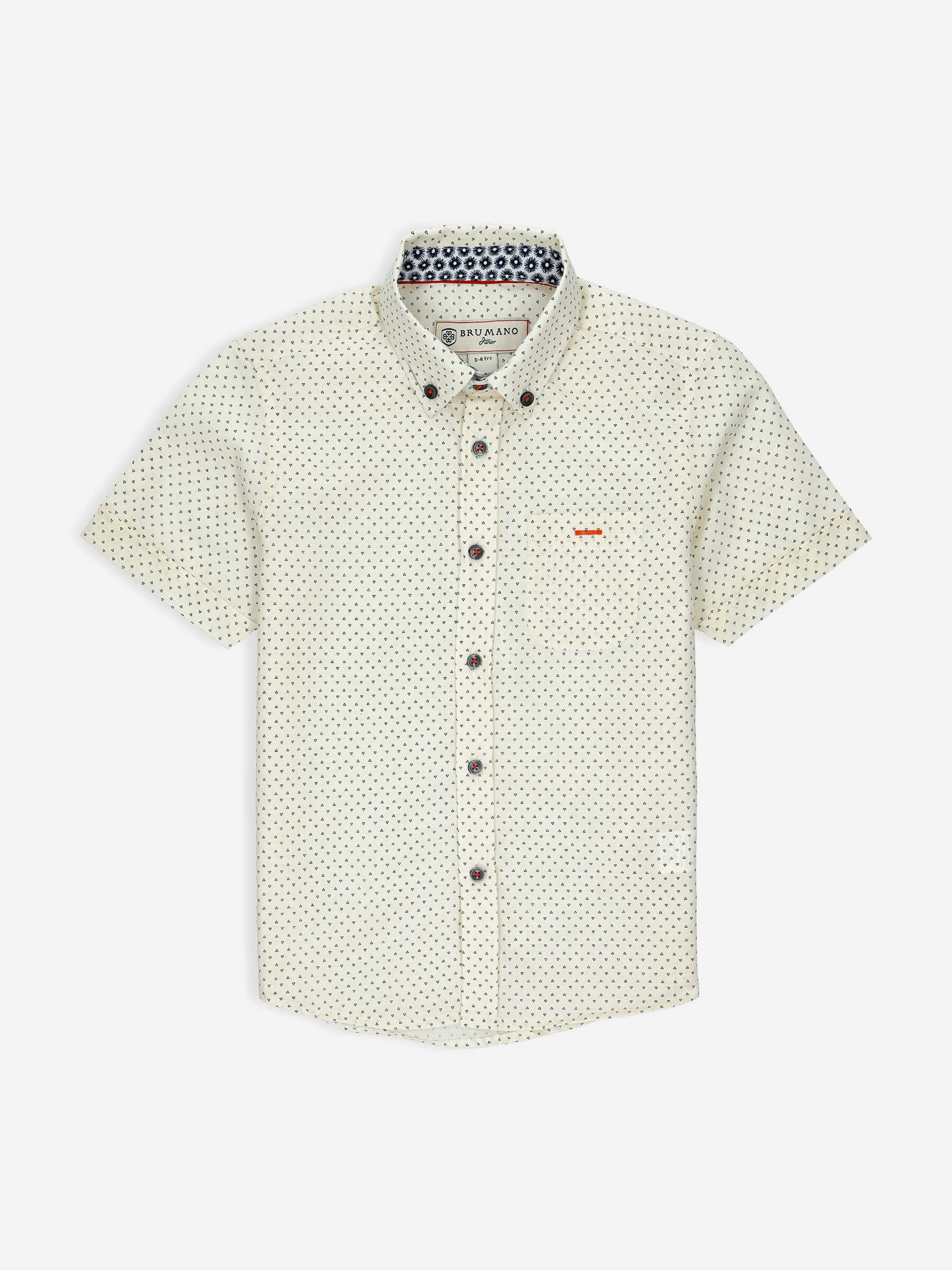 Off-White Triangle Printed Short Sleeve Casual Shirt