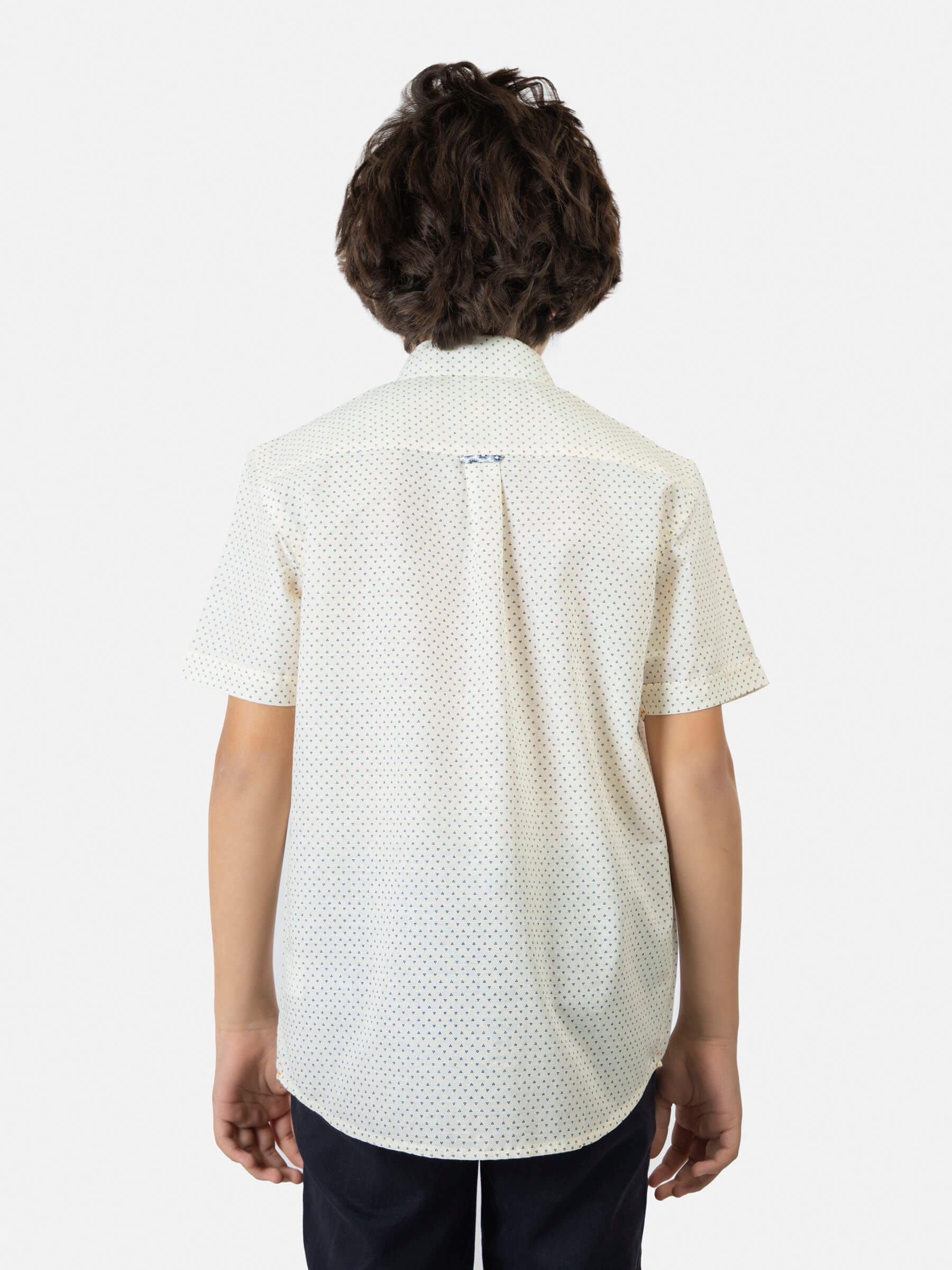 Off-White Triangle Printed Short Sleeve Casual Shirt