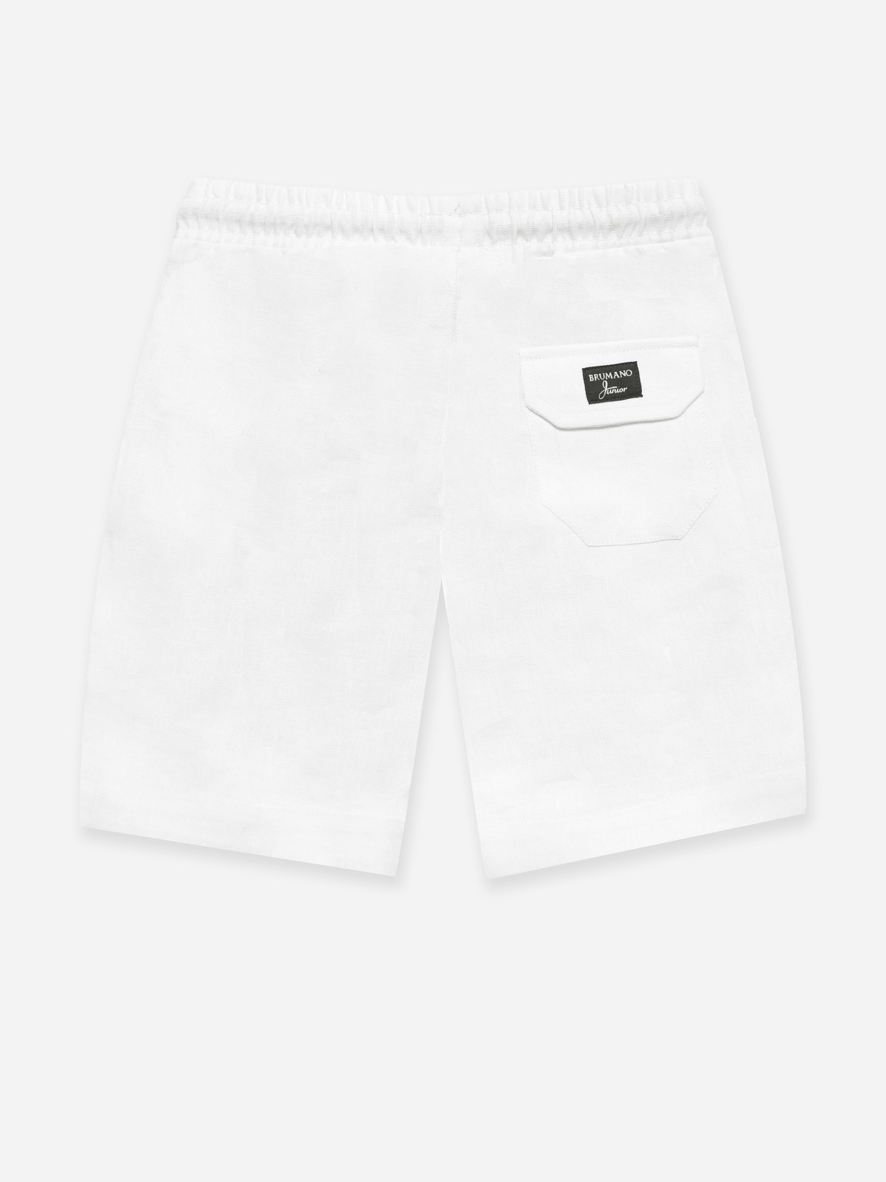Off-White Linen Casual Shorts - Junior