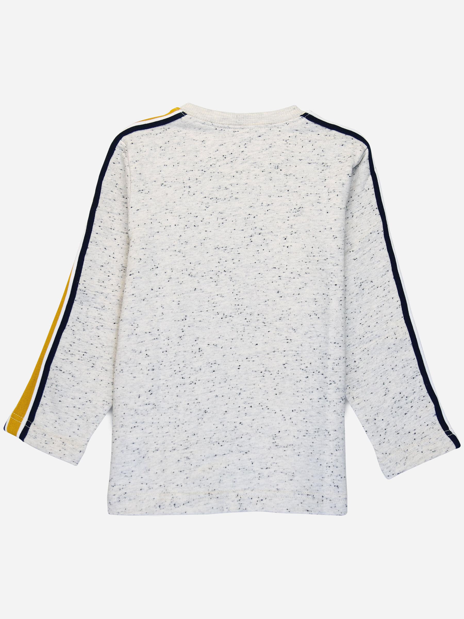 Offwhite Sweatshirt With Yellow Stripe Detailing