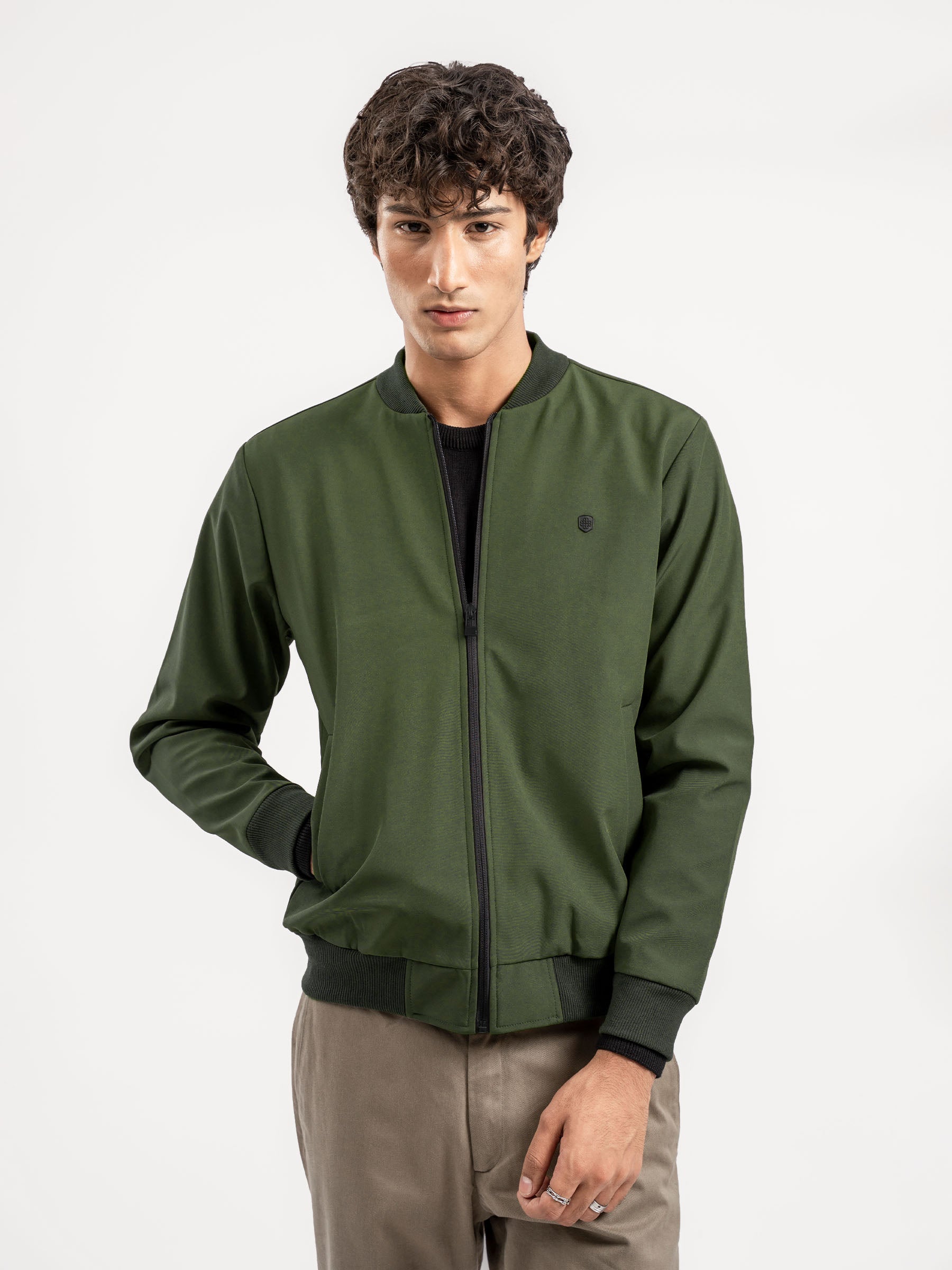 Olive Green Bomber Jacket