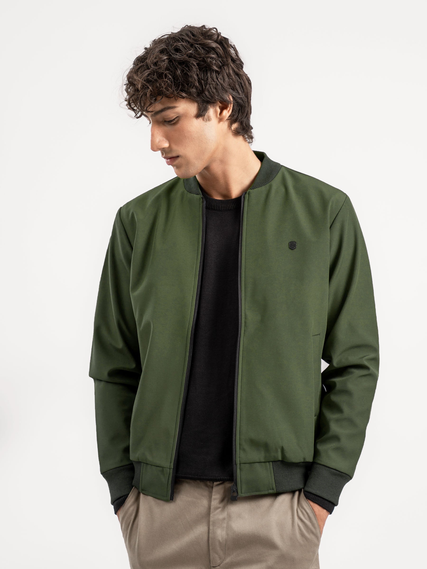 Olive Green Bomber Jacket