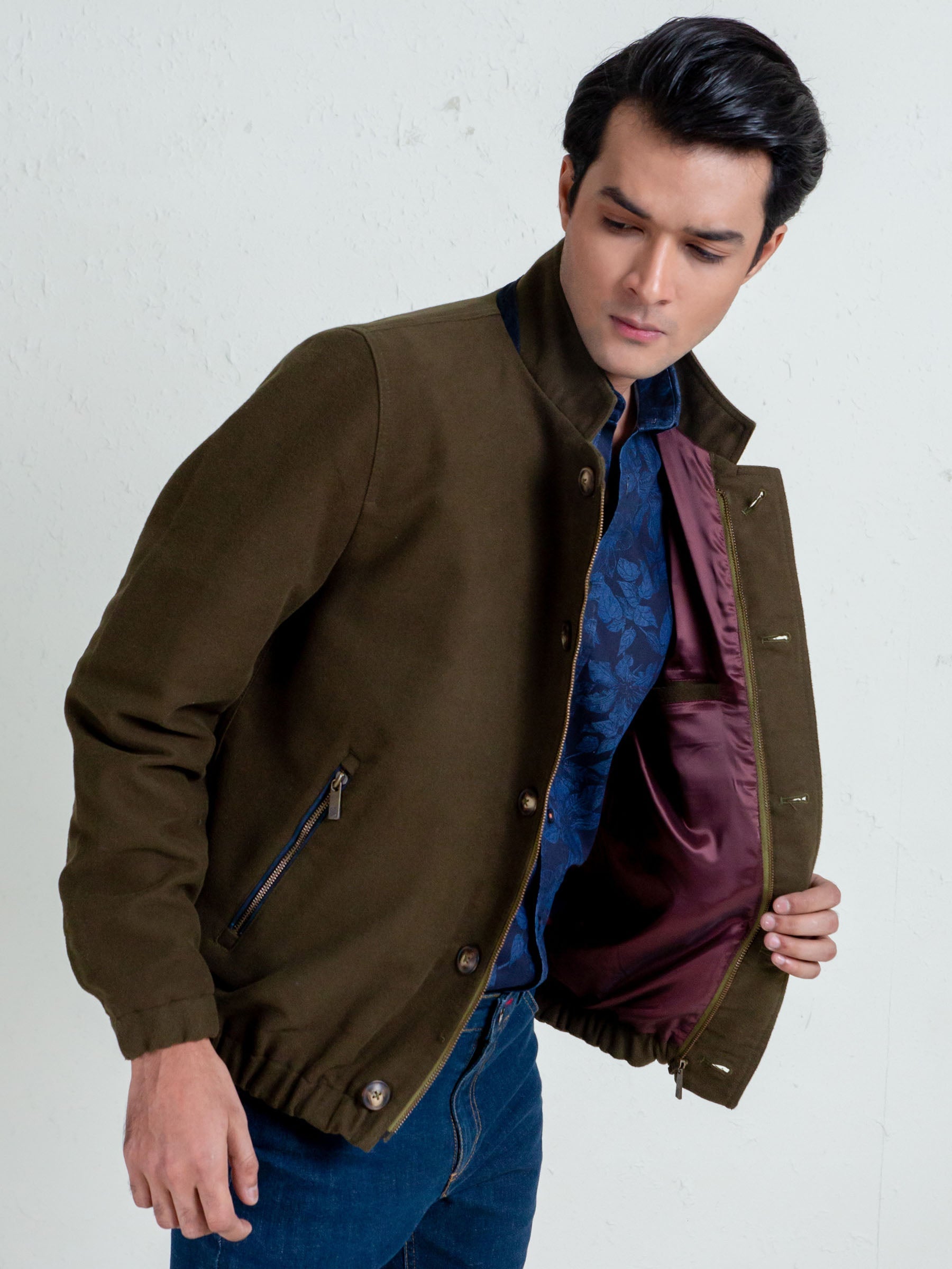 Olive Green Moleskin Jacket – Limited Edition