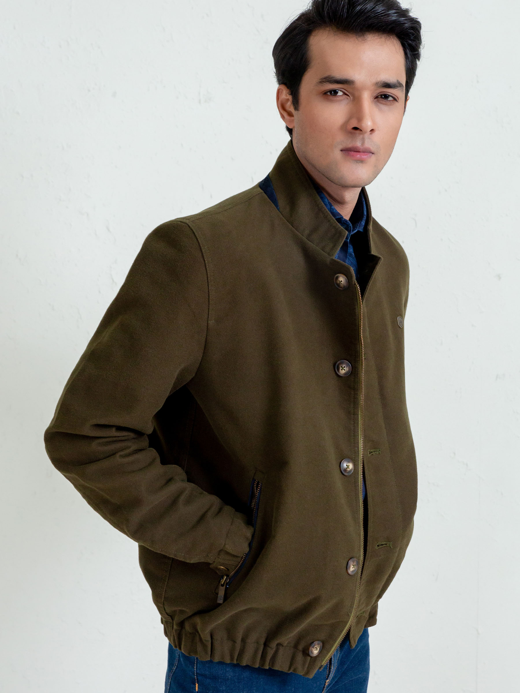 Olive Green Moleskin Jacket – Limited Edition
