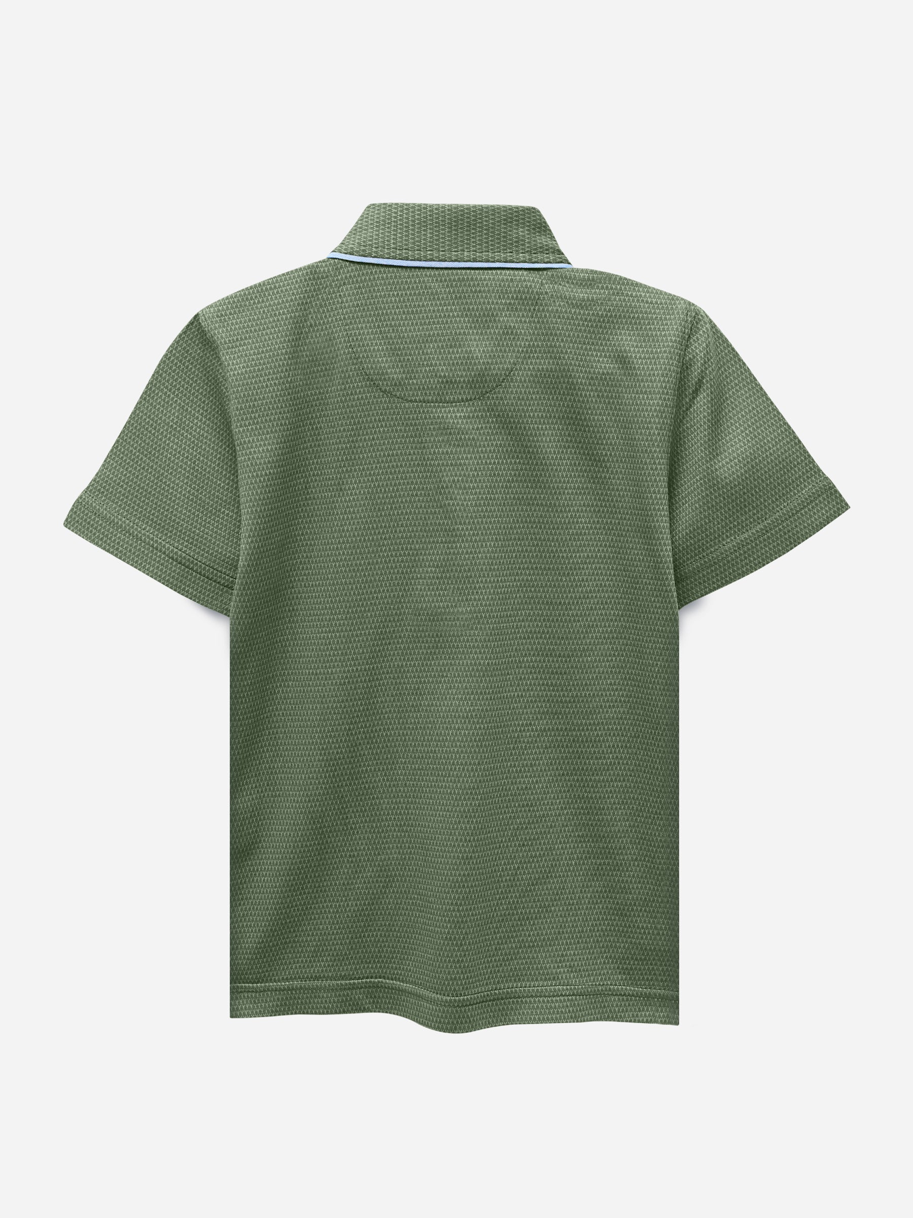 Olive Jacquard Casual Polo