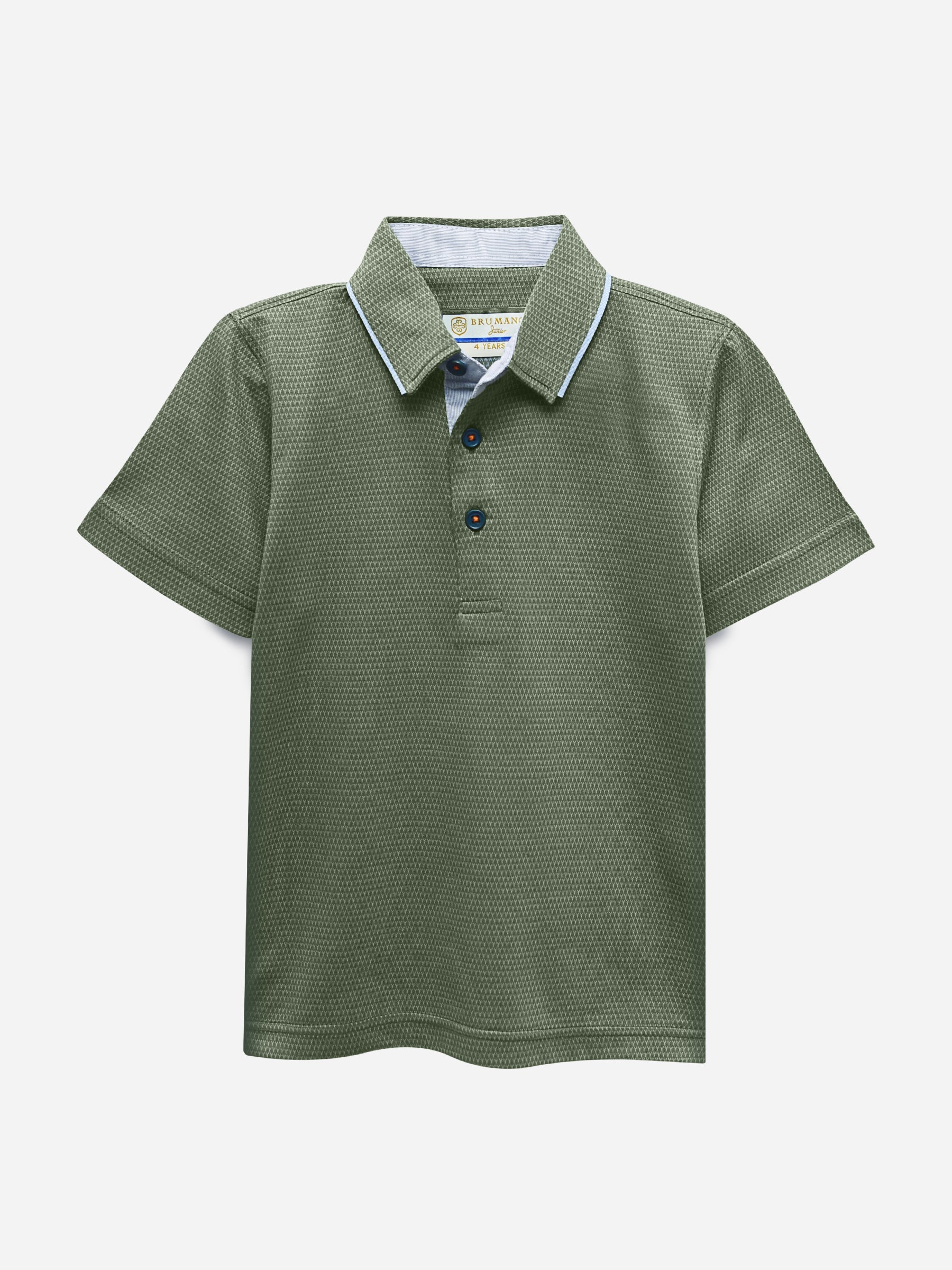 Olive Jacquard Casual Polo