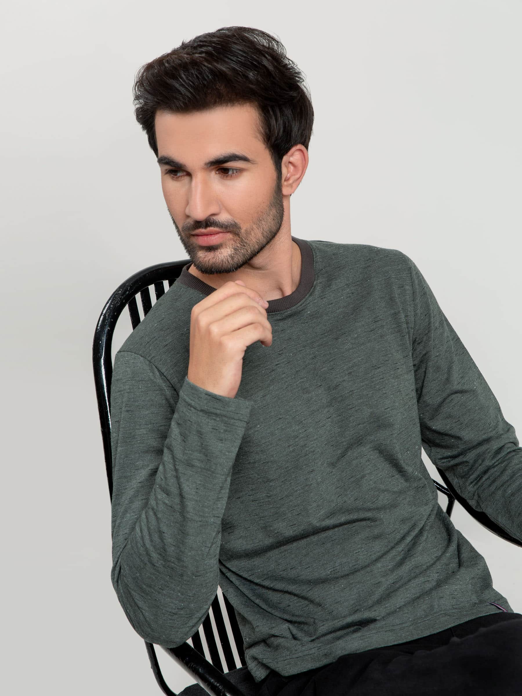 Olive Neppy Long Sleeve T-shirt