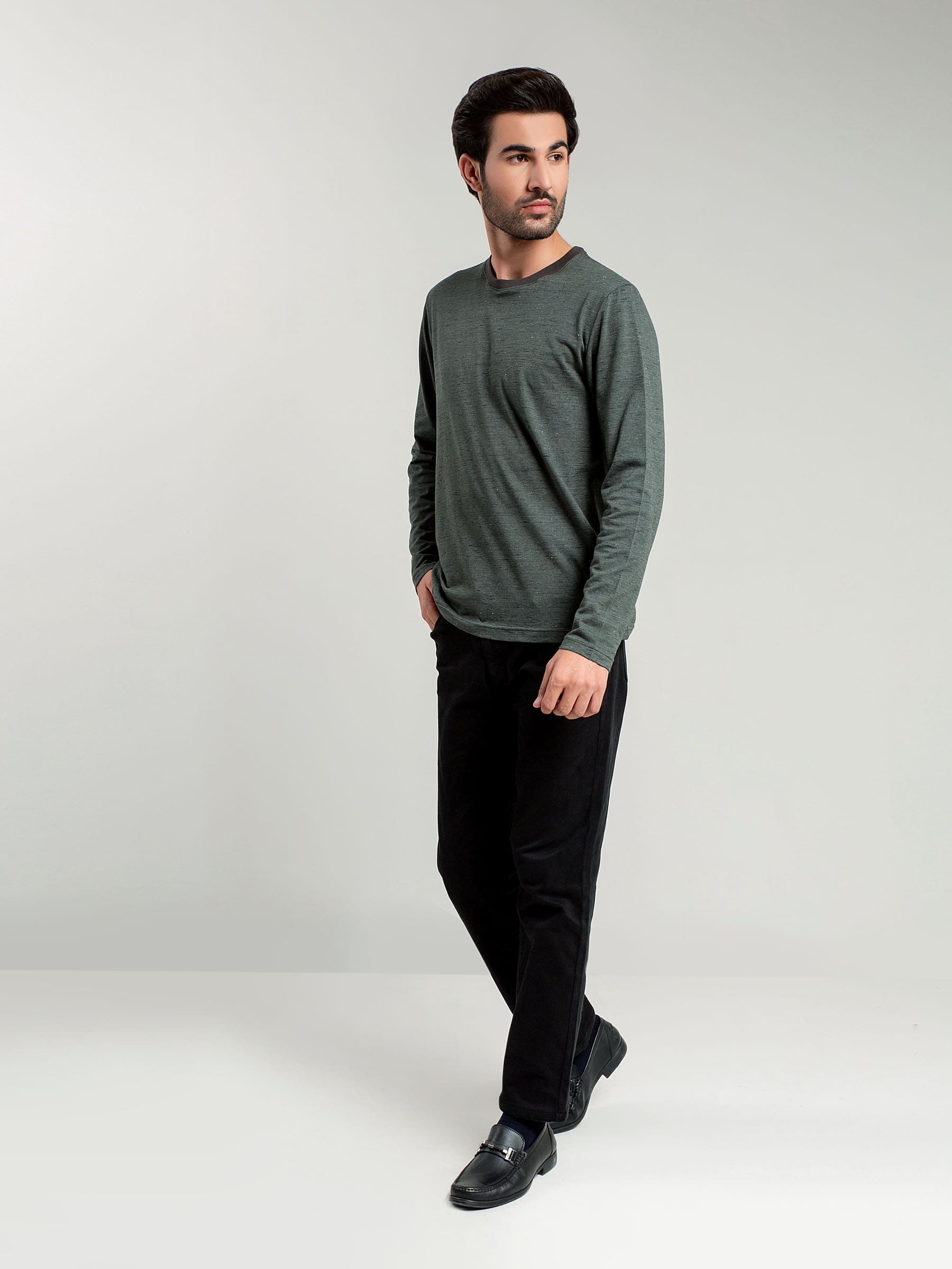 Olive Neppy Long Sleeve T-shirt