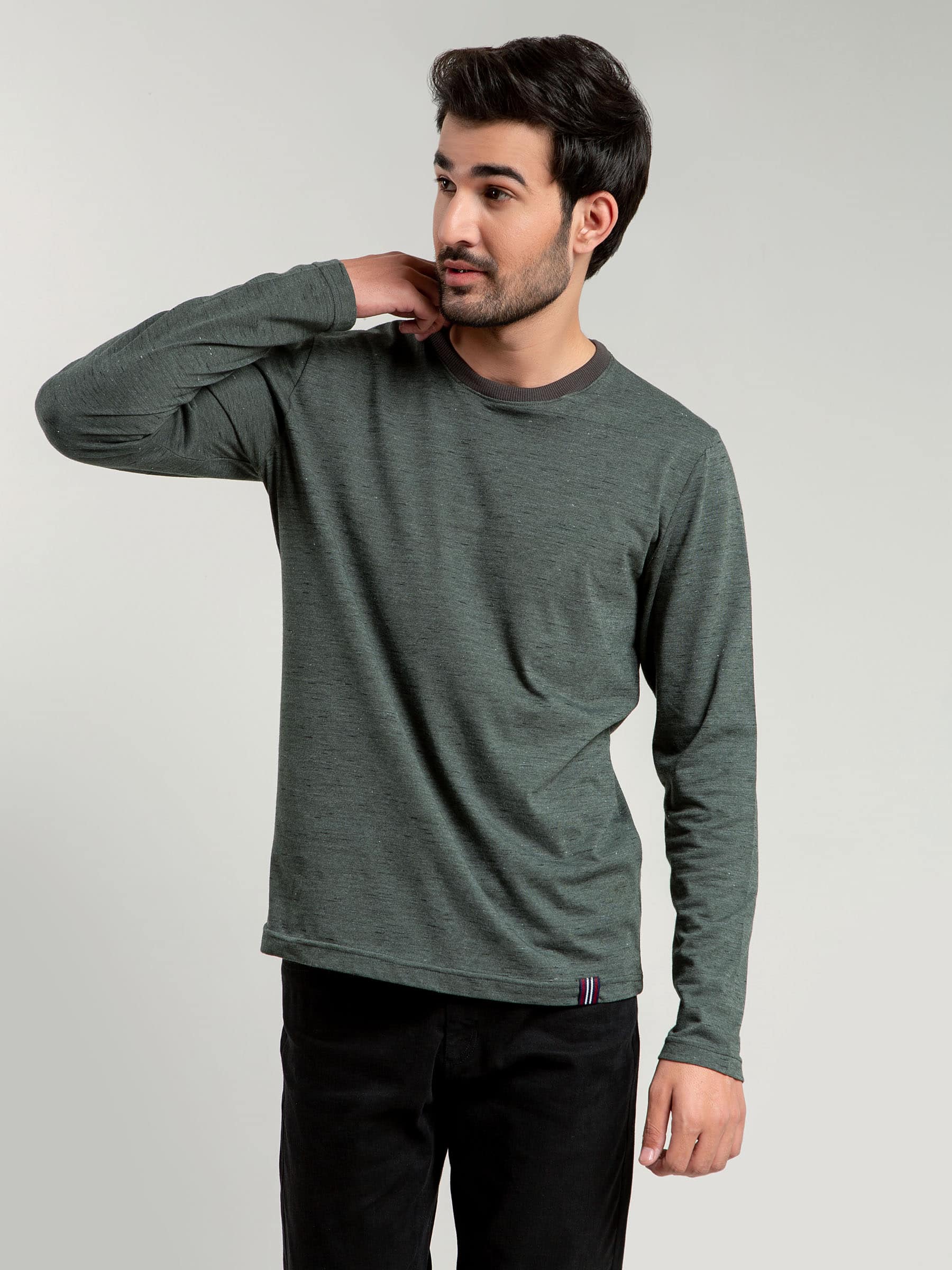 Olive Neppy Long Sleeve T-shirt