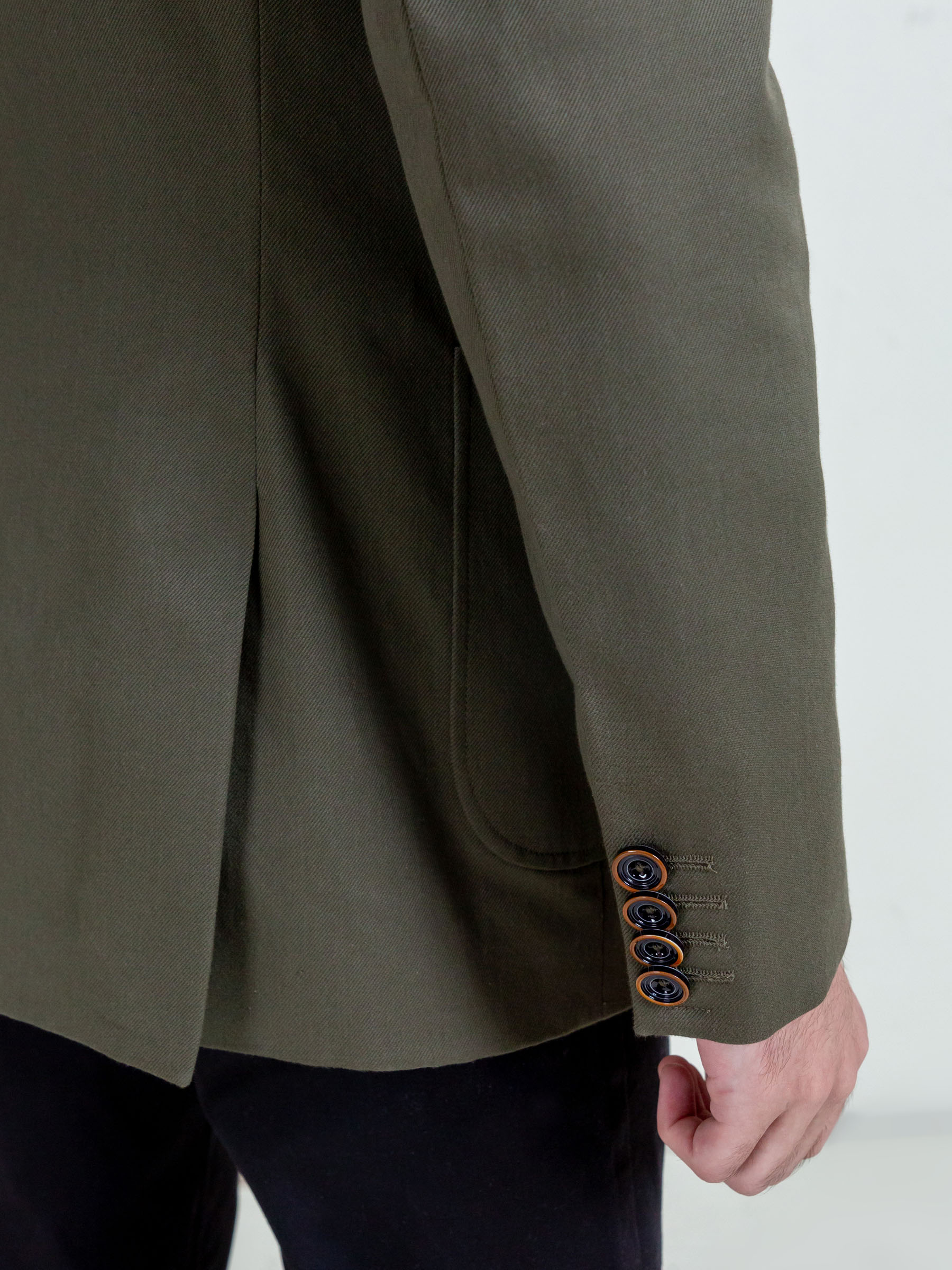 Olive Twill Structured Blazer