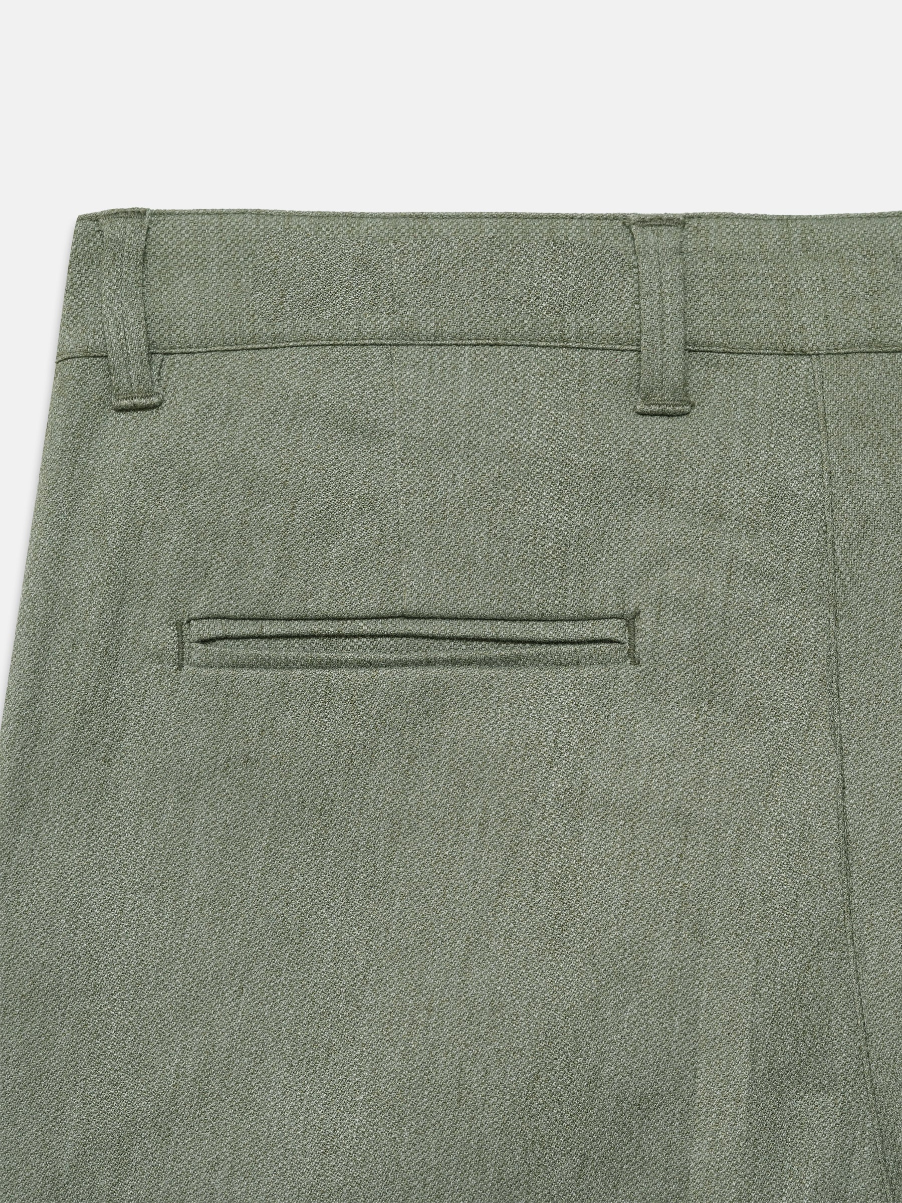 Olive Green Dobby Structured Chinos