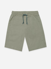 Olive Haze Linen Casual Shorts - Junior