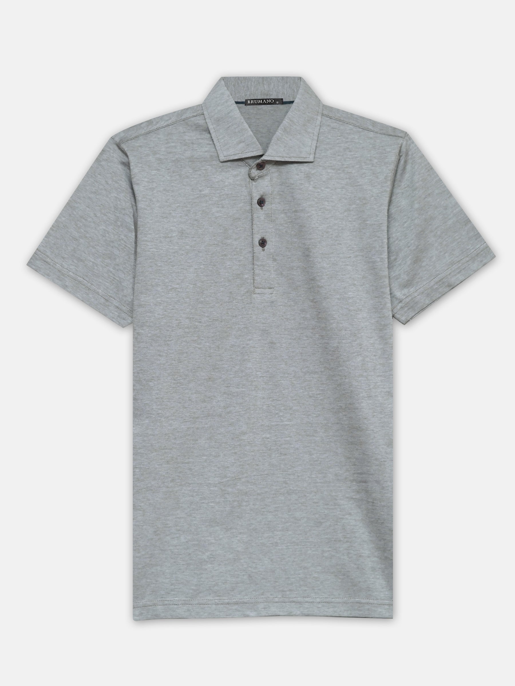 Olive Structured Polo With Cutaway Collar