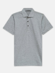Olive Structured Polo With Cutaway Collar
