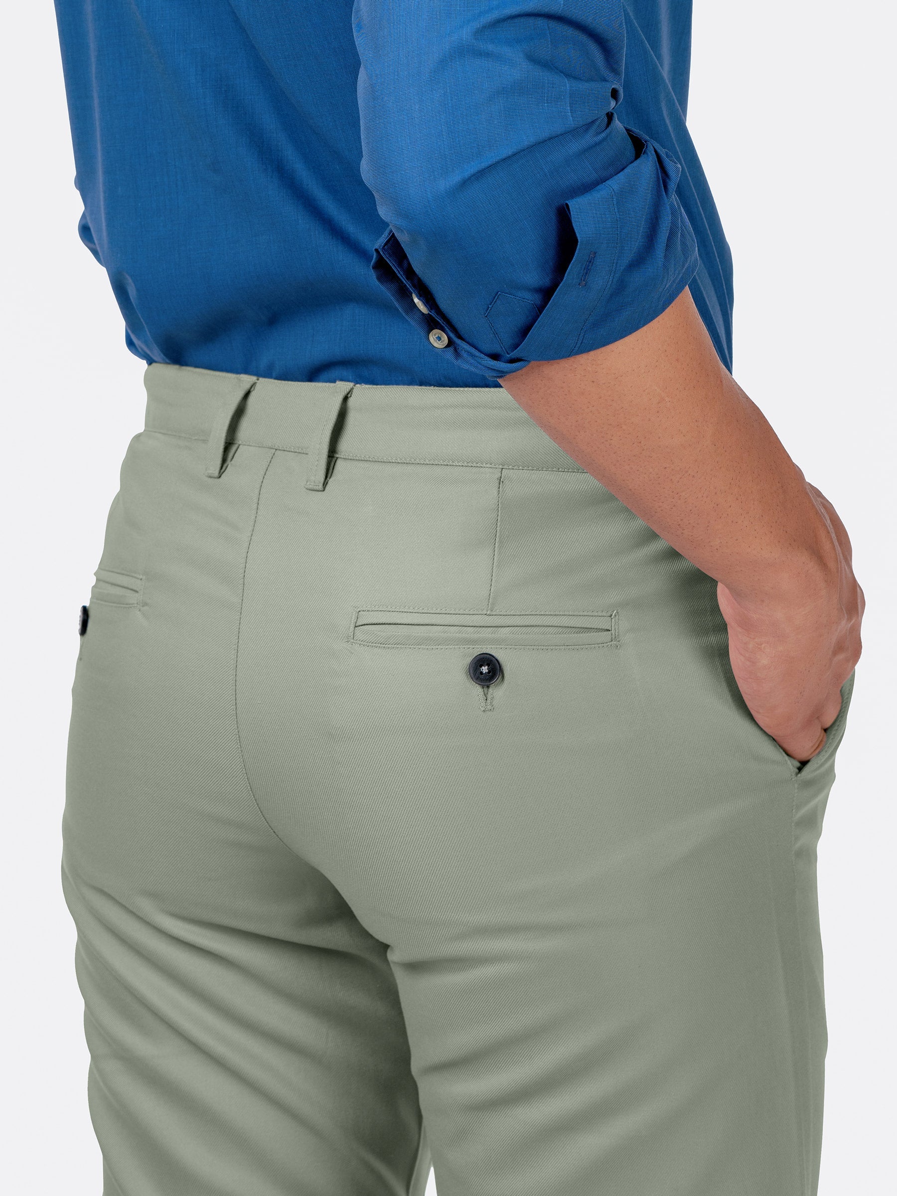 Olive Green Light Weight Relax Fit Chino