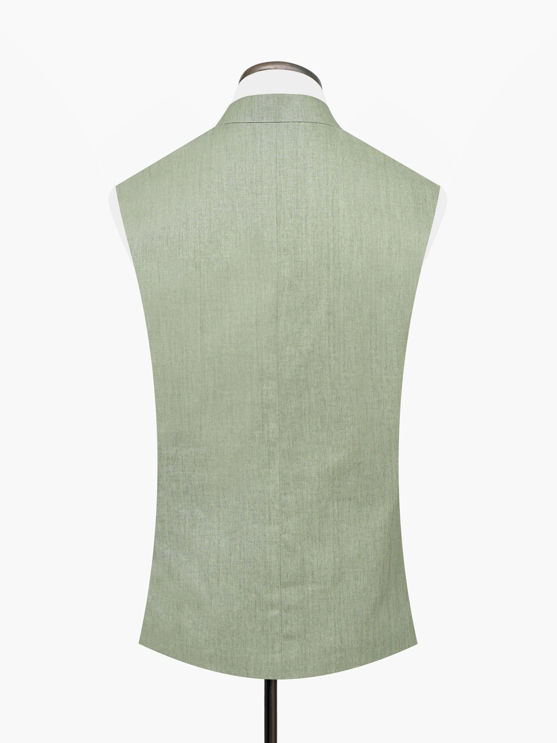 Olive Green Linen Waistcoat