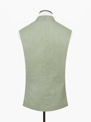 Olive Green Linen Waistcoat