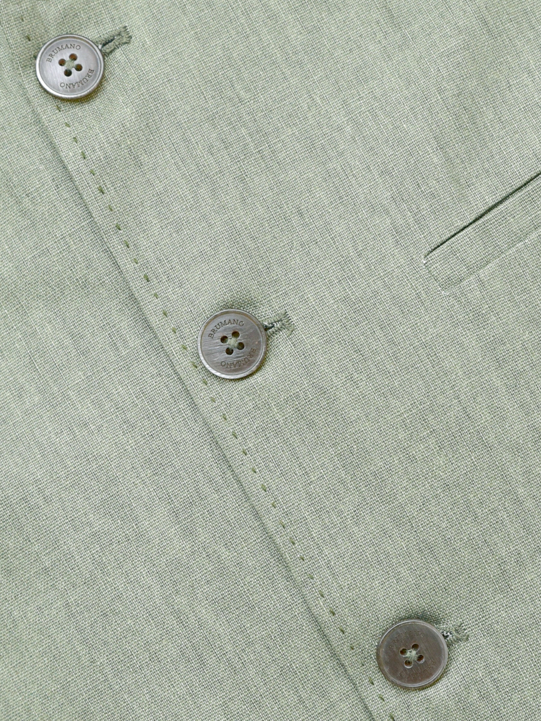 Olive Green Linen Waistcoat