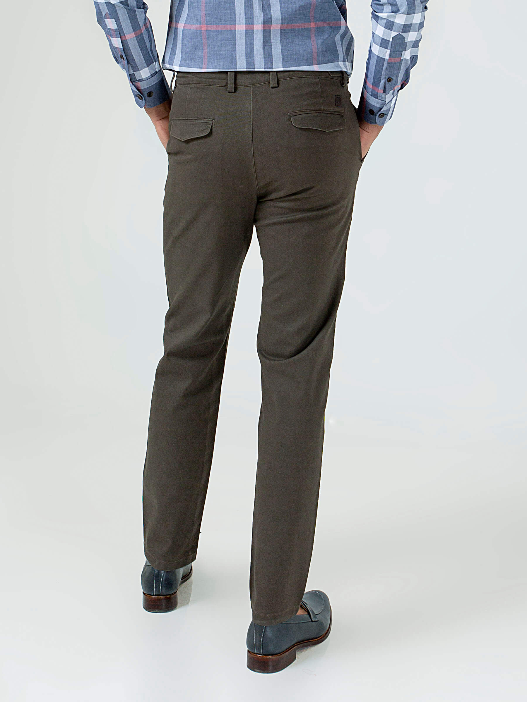 Olive Slimfit Chino With Gurkha Style Buttons
