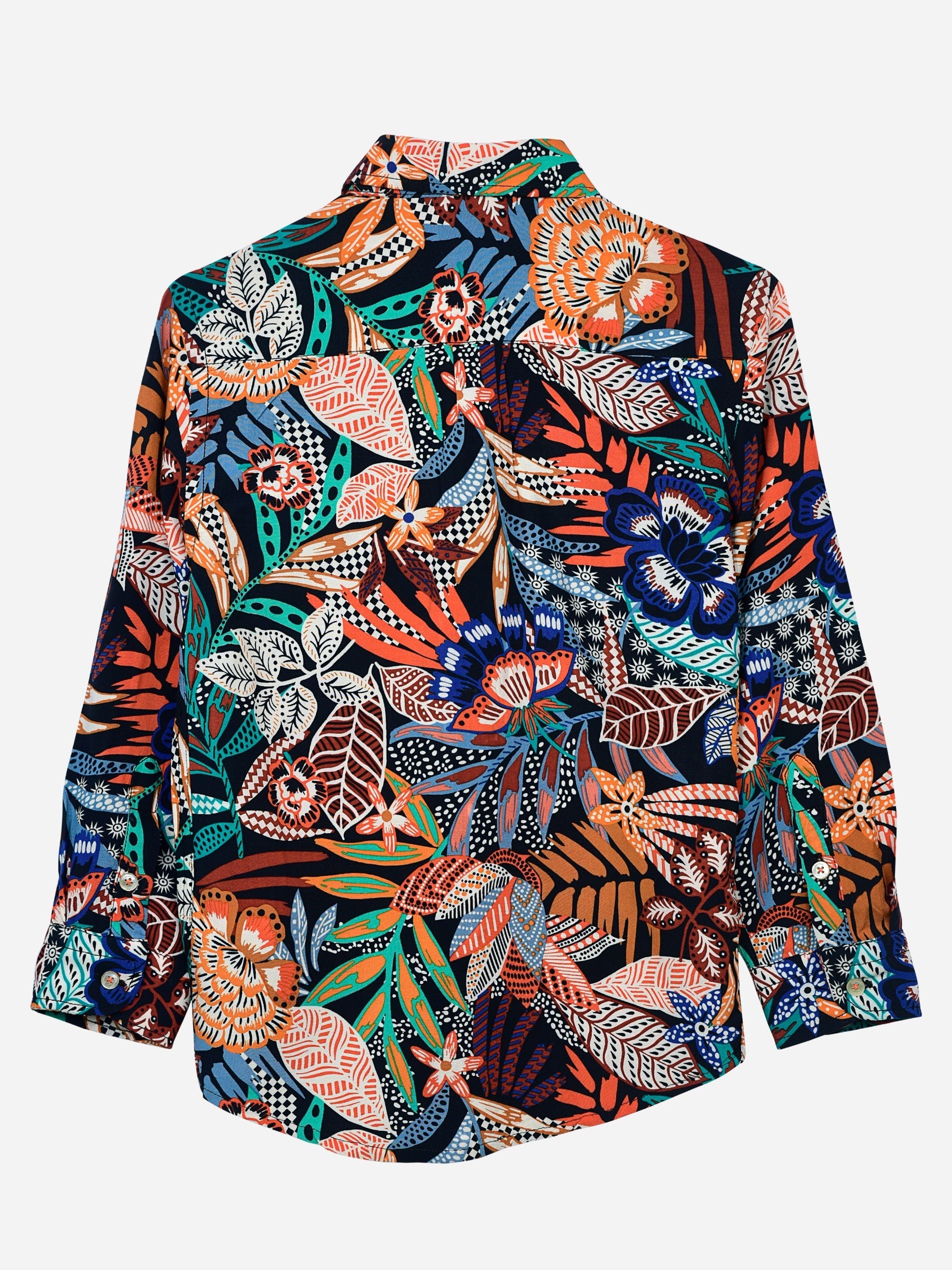 Orange Jungle Printed Casual Shirt