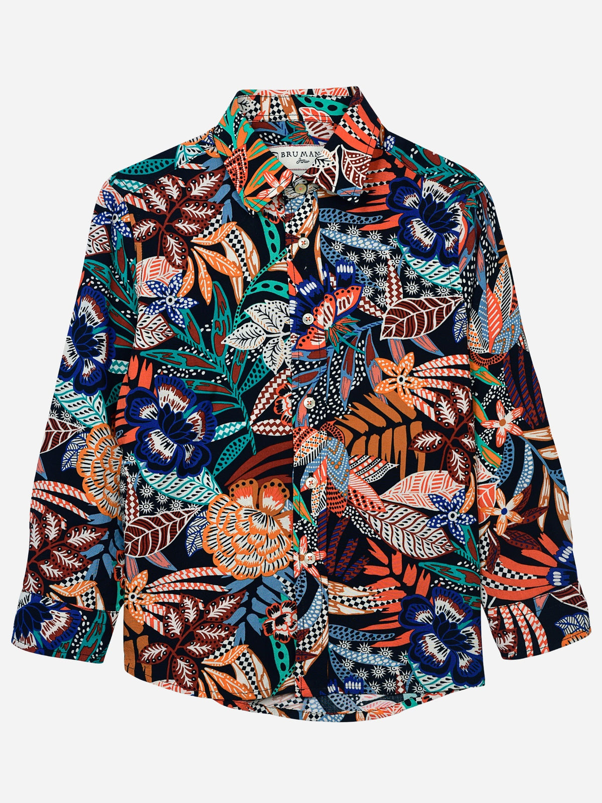 Orange Jungle Printed Casual Shirt