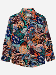 Orange Jungle Printed Casual Shirt