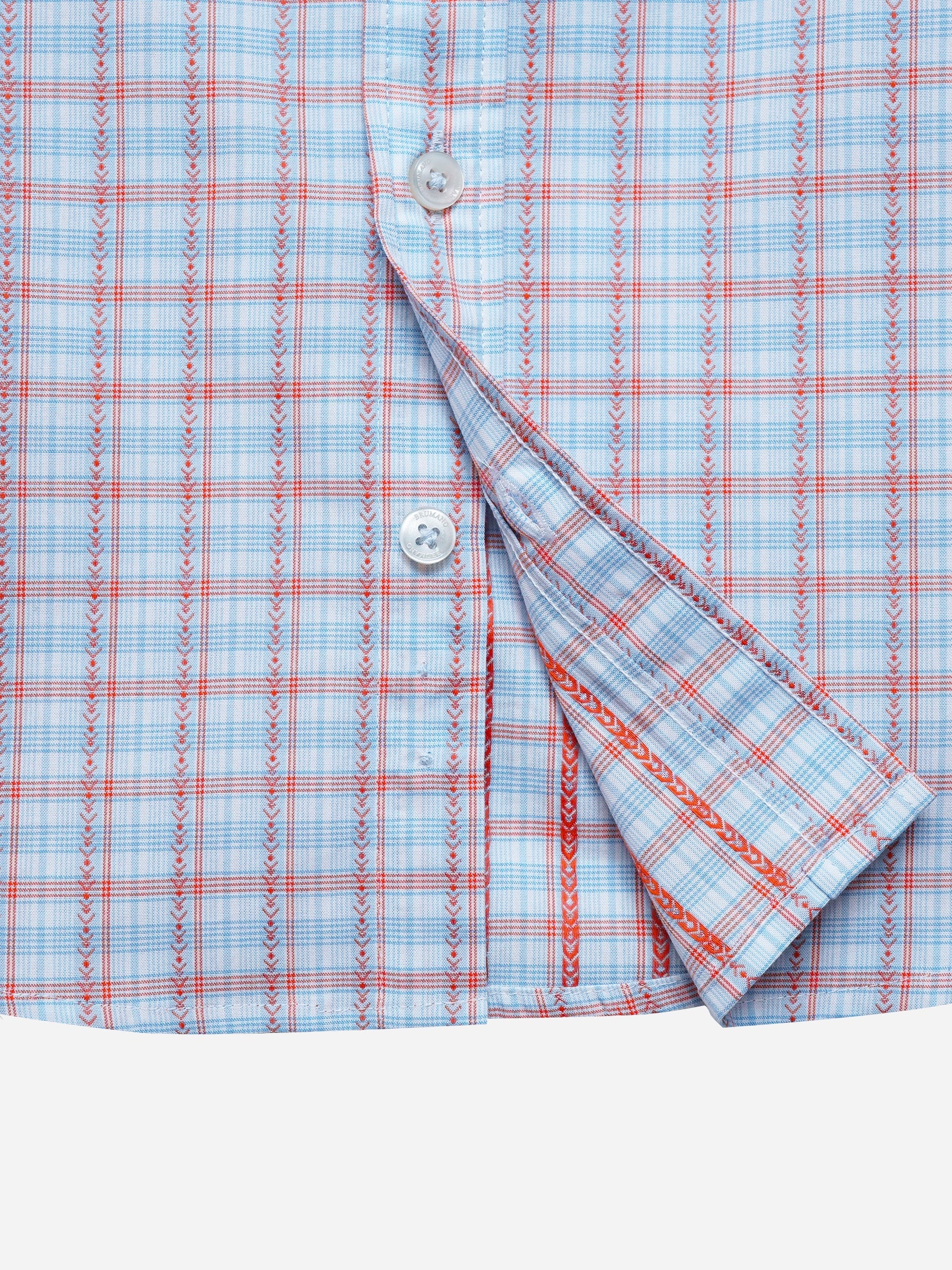 Orange & Blue Checkered Casual Shirt