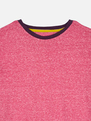 Pastel Red Crew Neck Casual T-Shirt