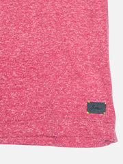Pastel Red Crew Neck Casual T-Shirt