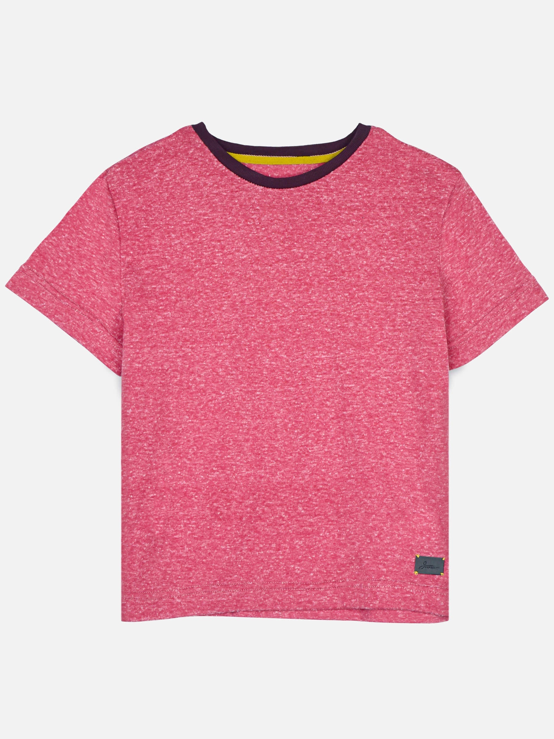 Pastel Red Crew Neck Casual T-Shirt