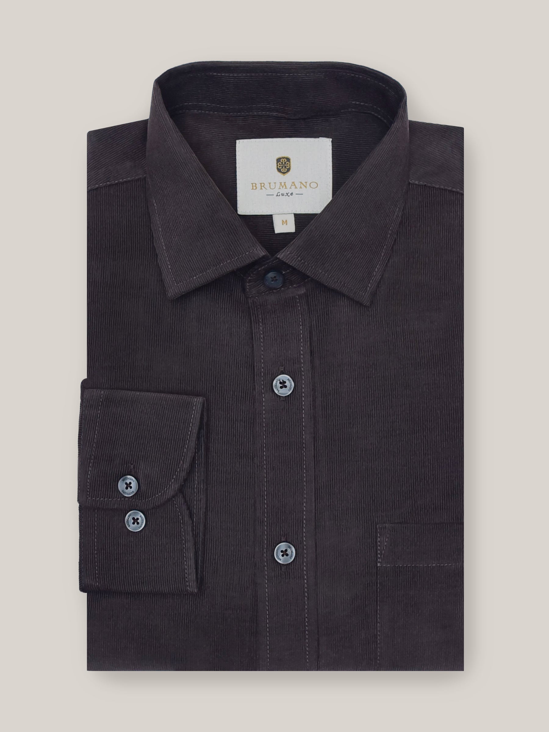 Pecan Brown Corduroy Shirt - Exclusive