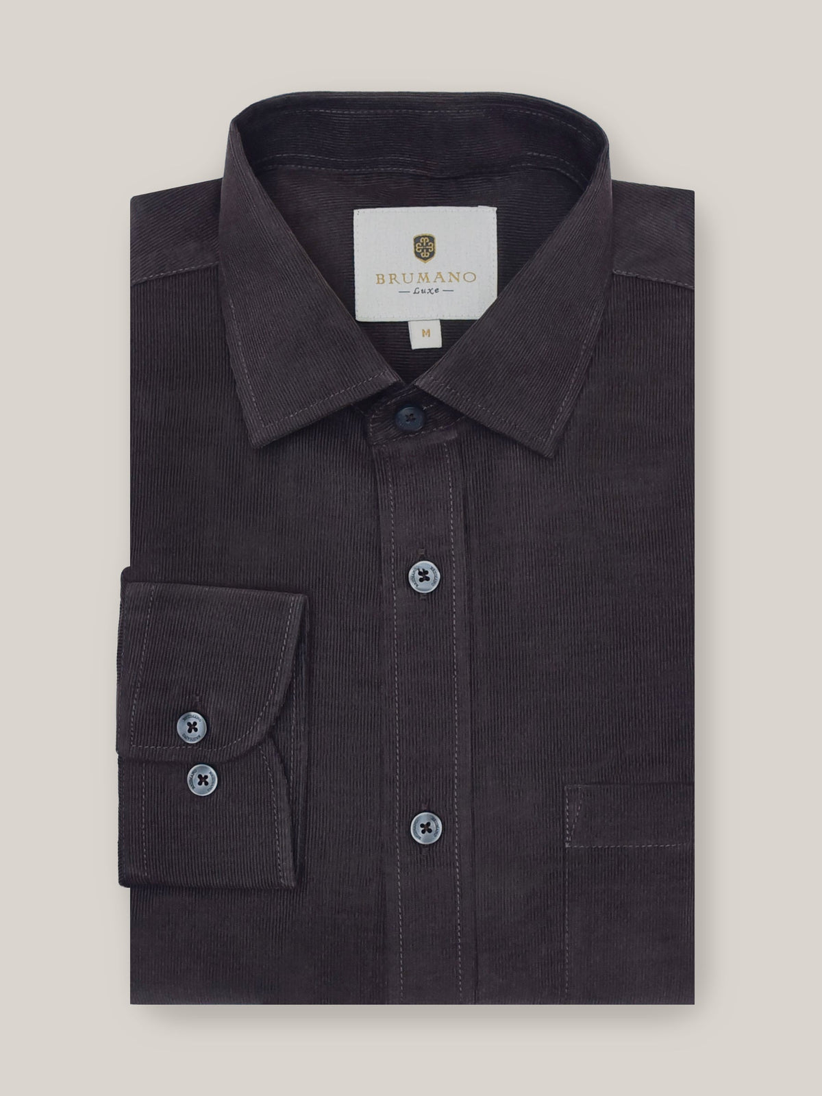 Pecan Brown Corduroy Shirt - Exclusive
