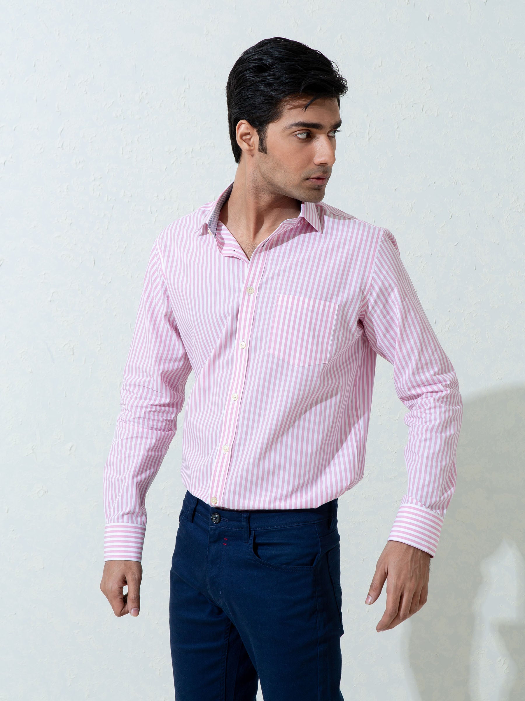 Pink Bengal Striped Shirt